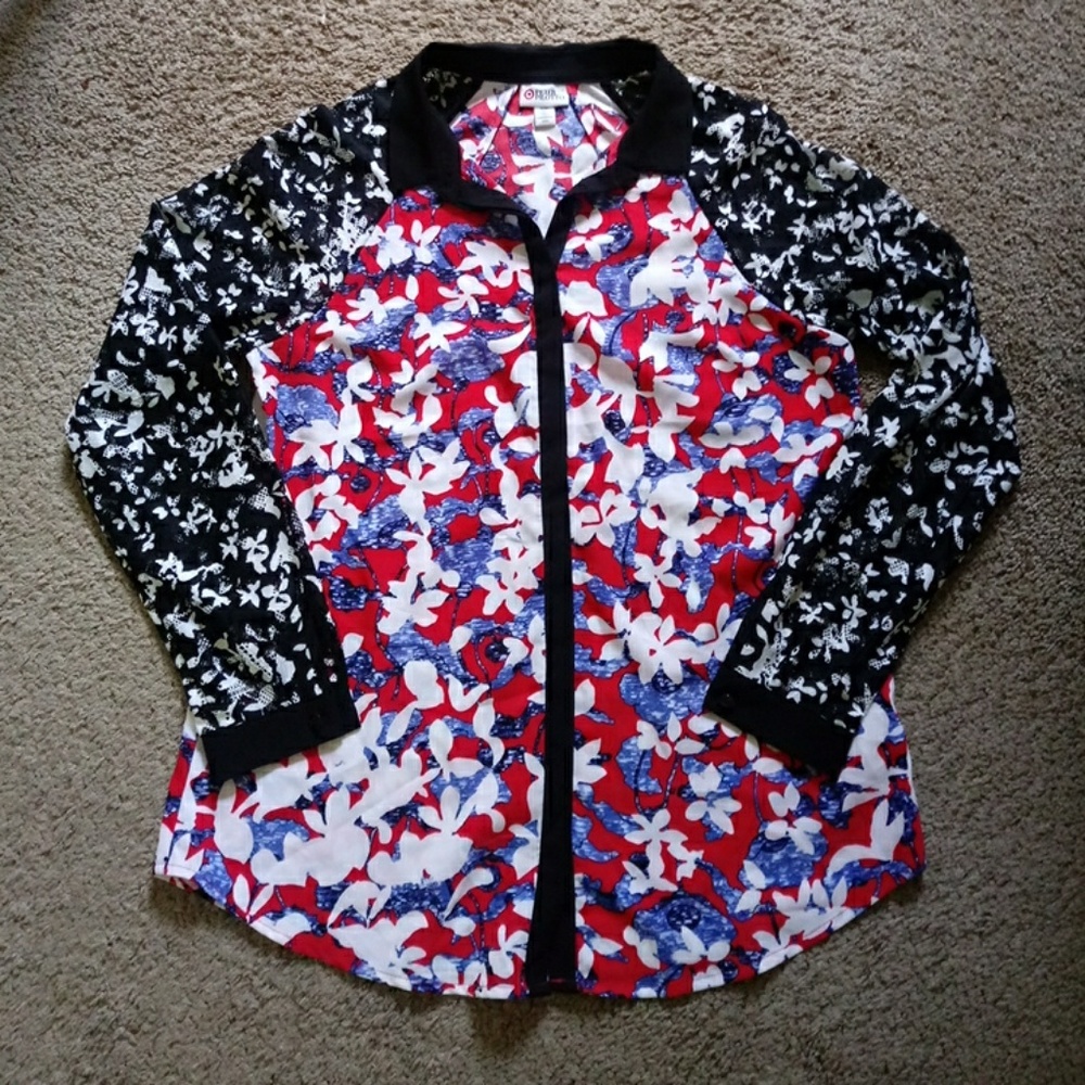 Peter Pilotto for Target long sleeve button up top